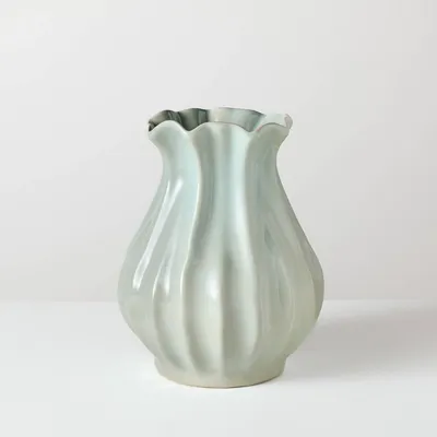 9" Pleated Ceramic …